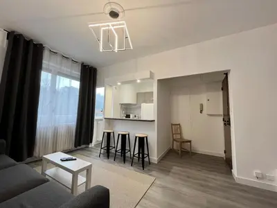Cuisine ou kitchenette dans l'établissement Superbe T2 à 15 min de Lyon