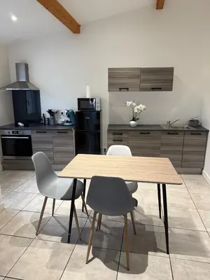 Cuisine ou kitchenette dans l'établissement T2 étage Lumineux à Leyment