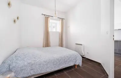 Un ou plusieurs lits dans un hébergement de l'établissement Havre de paix pour 4, clim et balcon, Caluire