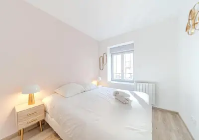 Un ou plusieurs lits dans un hébergement de l'établissement Rooftop d'exception, vue Rhône, 6 personnes, Caluire