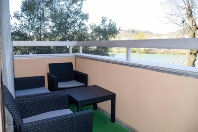 Balcon ou terrasse dans l'établissement Vue sur la saone