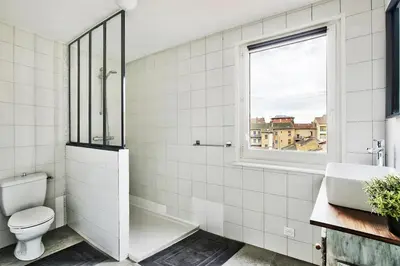 Salle de bains dans l'établissement Le Nid Caladois - Centre-ville