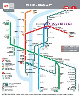 Plan de l'établissement Escapade de Lyon, Relax & Balnéo Métro Charpennes