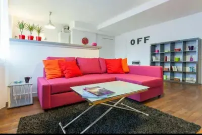 Coin salon dans l'établissement Pop Opera - Appartement idéal au coeur de lyon 1er