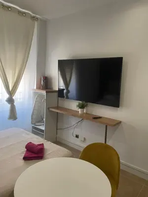 Télévision ou salle de divertissement dans l'établissement CHARMANT STUDIO proximité GARE LYON PART-DEU