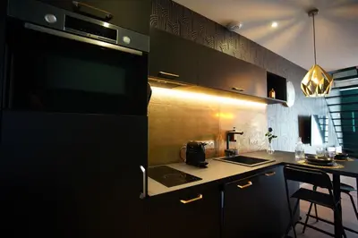 Cuisine ou kitchenette dans l'établissement Gatsby Room