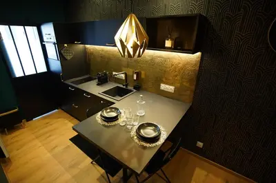 Cuisine ou kitchenette dans l'établissement Gatsby Room