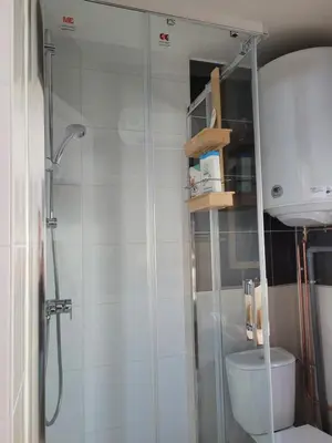 Salle de bains dans l'établissement Terra Vienna ViaRhôna