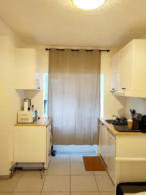 Cuisine ou kitchenette dans l'établissement Cosy studio 14m2 centre-ville