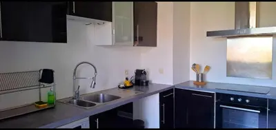 Cuisine ou kitchenette dans l'établissement Perle centre ville