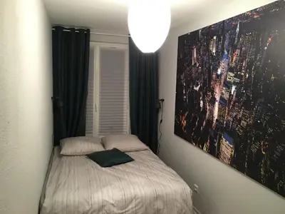 Un ou plusieurs lits dans un hébergement de l'établissement Apartment Villeurbanne