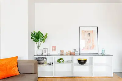 Coin salon dans l'établissement Lyon 8 Beautiful, bright and quiet apartment