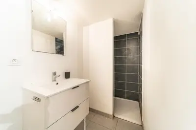 Salle de bains dans l'établissement Le Cosmo - Cosy appart 2 pers-Brotteaux-Métro B