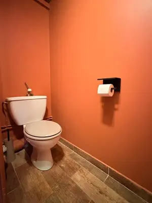 Salle de bains dans l'établissement Vue, charme, calme Duplex cosy à 10 min de Lyon