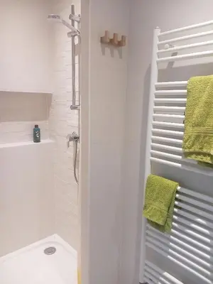 Salle de bains dans l'établissement Chambre salle de bain clim