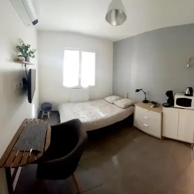 Chambre salle de bain clim