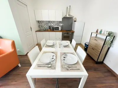Cuisine ou kitchenette dans l'établissement T2 Sweet Horizon 4 - OL Valley