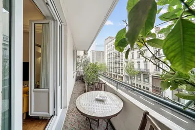 Balcon ou terrasse dans l'établissement Magnifique appartement au cœur du 6ème