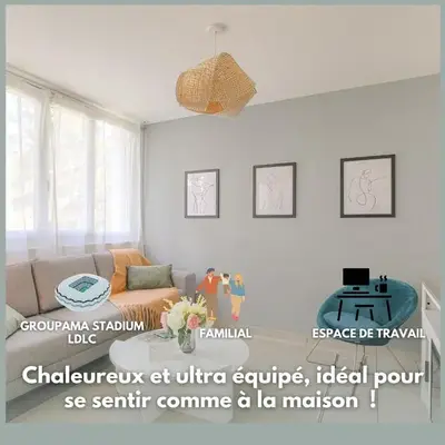 L'Escapade Stadium - T4 familial climatisé