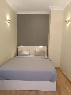 Un ou plusieurs lits dans un hébergement de l'établissement Studio calme avec jacuzzi accès bus direct gare