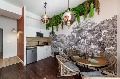 Cuisine ou kitchenette dans l'établissement La Maison d'Or