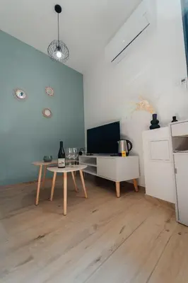 Cuisine ou kitchenette dans l'établissement Vina Rhona - Loft de charme entre Rhône et Vignes