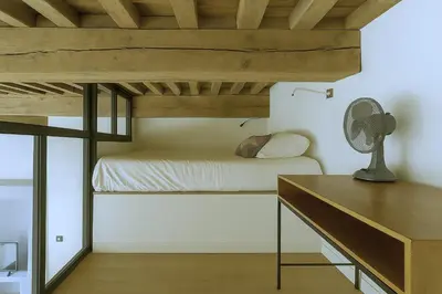 Un ou plusieurs lits dans un hébergement de l'établissement Authentic charm Quartier Burdeau Lyon 1st