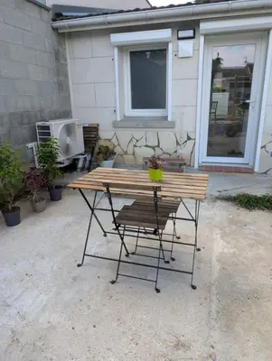 Terrasse ou espace extérieur de l'établissement Studio RDC proche aéroport