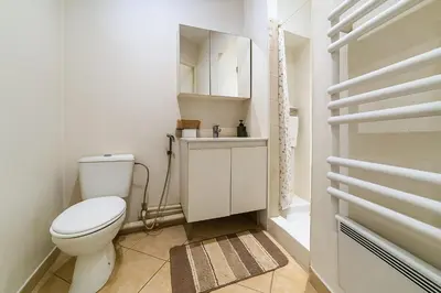 Salle de bains dans l'établissement Cosy studio for 2 in the heart of the Cordeliers