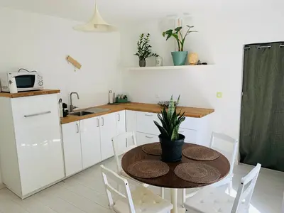 Cuisine ou kitchenette dans l'établissement 5 mn Vienne, confort et calme à la campagne - Le 2ème