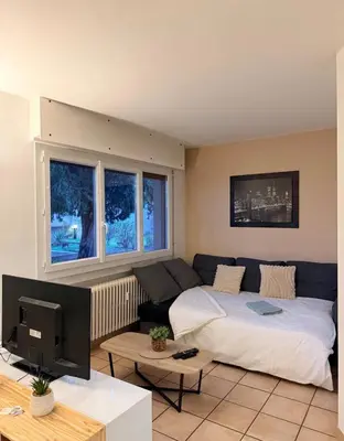 Un ou plusieurs lits dans un hébergement de l'établissement Le cosy Cusset