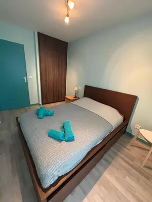 Un ou plusieurs lits dans un hébergement de l'établissement 2 bedrooms, air conditioning, garage, metro