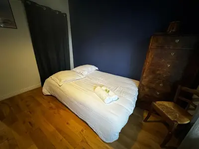 Un ou plusieurs lits dans un hébergement de l'établissement Appartement Spacieux à Bron - 30' Groupama Stadium