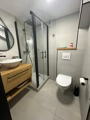 Salle de bains dans l'établissement Villa familiale à 20 mn de Lyon
