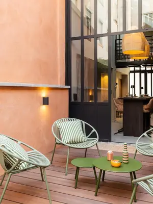 Coin salon dans l'établissement Host Inn Wow House