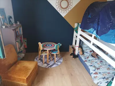 Un ou plusieurs lits dans un hébergement de l'établissement Maison familiale campagne piscine forêt