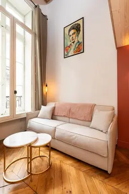 Coin salon dans l'établissement SmartStay Traboule - Place Bellecour