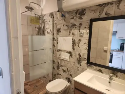 Salle de bains dans l'établissement Studio calme