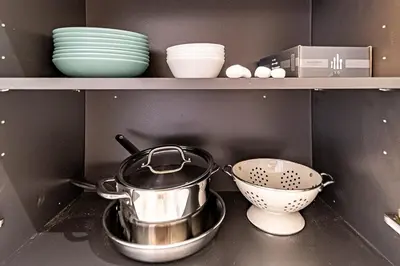 Cuisine ou kitchenette dans l'établissement Cocon moderne Émile Zola