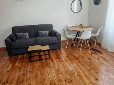 Coin salon dans l'établissement appartement cosy