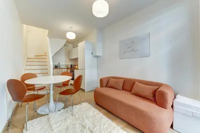 Coin salon dans l'établissement Le Velours 2 bedrooms 4 beds central