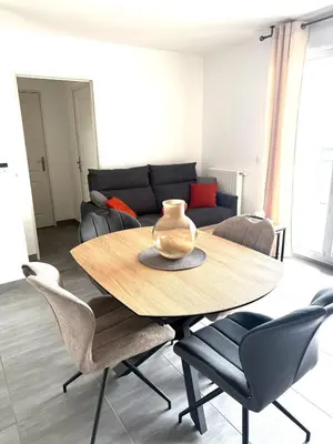 Coin salon dans l'établissement Appartement T2 Cosy