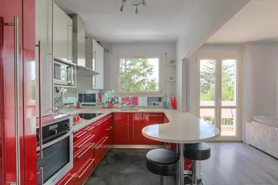 Cuisine ou kitchenette dans l'établissement T3 lumineux pour 6 personnes proche métro Lyon
