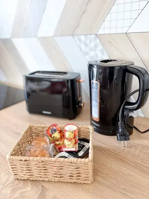 Plateau bouilloire dans l'établissement Cosy Soie