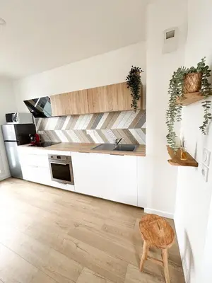 Cuisine ou kitchenette dans l'établissement Cosy Soie