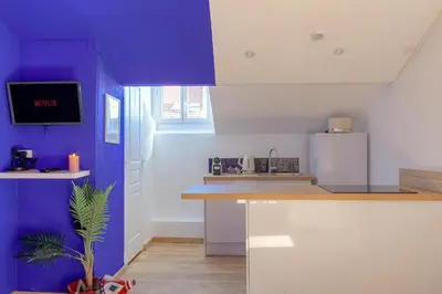 Cuisine ou kitchenette dans l'établissement IDÉAL Pro & Couples - Calme- Dernier Etage - Cité des Affaires