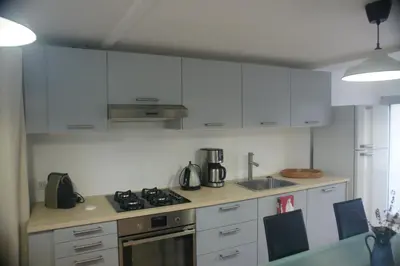 Cuisine ou kitchenette dans l'établissement La Petite maison-Caluire 45 m2