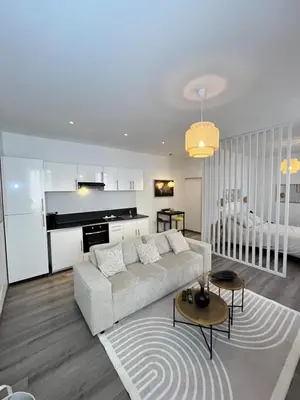 Cuisine ou kitchenette dans l'établissement Loft au cœur de Tarare