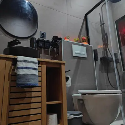 Salle de bains dans l'établissement Romantic Apartment Le Red Diamond