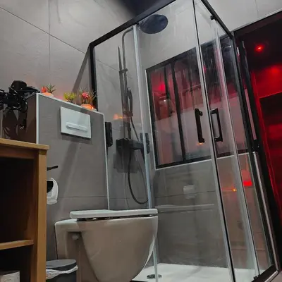 Salle de bains dans l'établissement Romantic Apartment Le Red Diamond